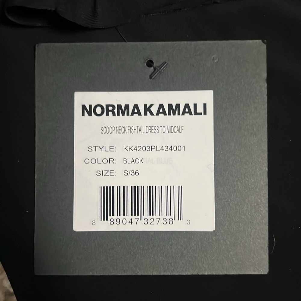 NORMA KAMALI NWT SCOOP NECK FISHTAIL DRESS TO MIDCALF - Picture 6 of 6